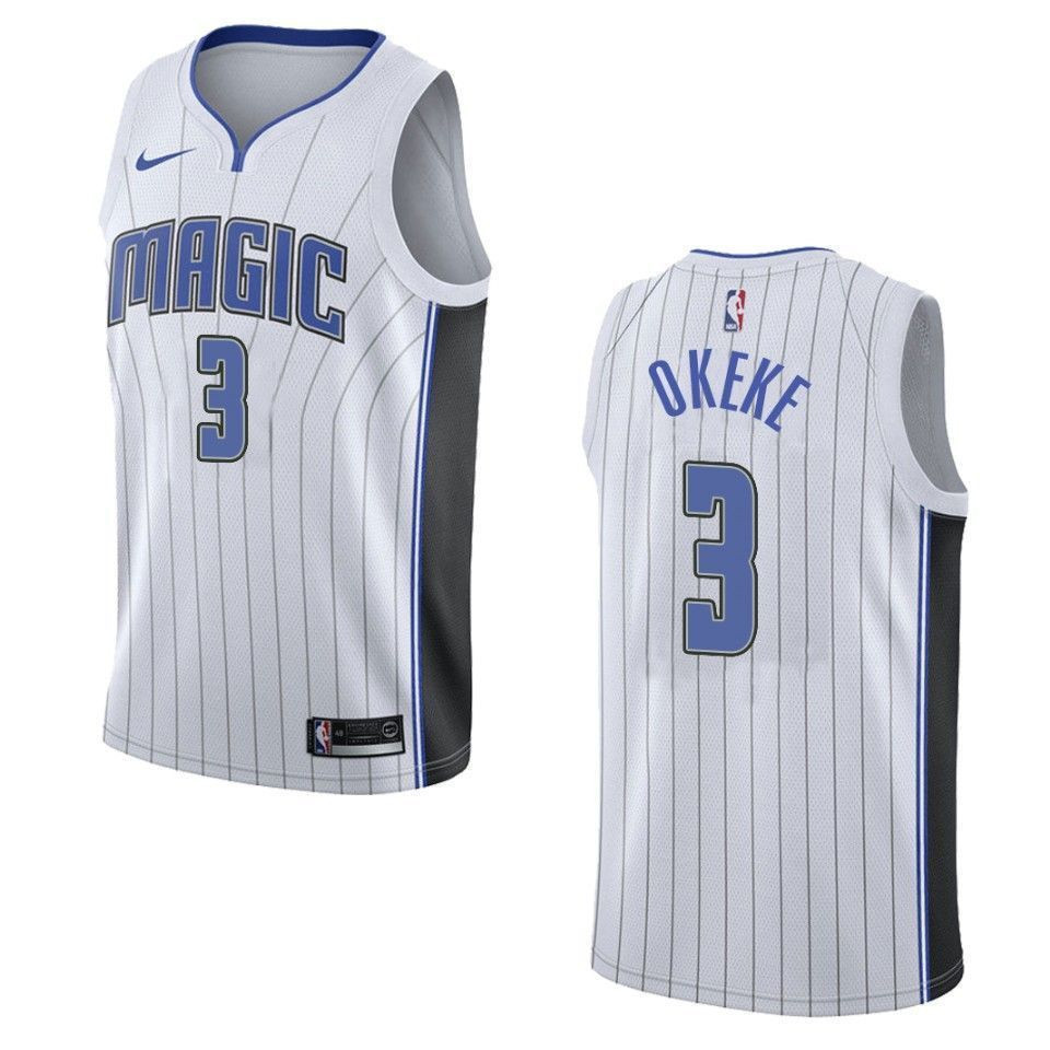 Orlando Magicc 3 Chuma Okeke Association Swingman White NBA Jersey Men's