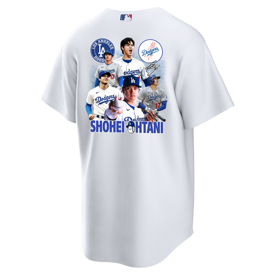 Shohei Ohtani 17 Los Angeles Dodgers Signed Sho King 2023 Home White MLB Jersey Men's