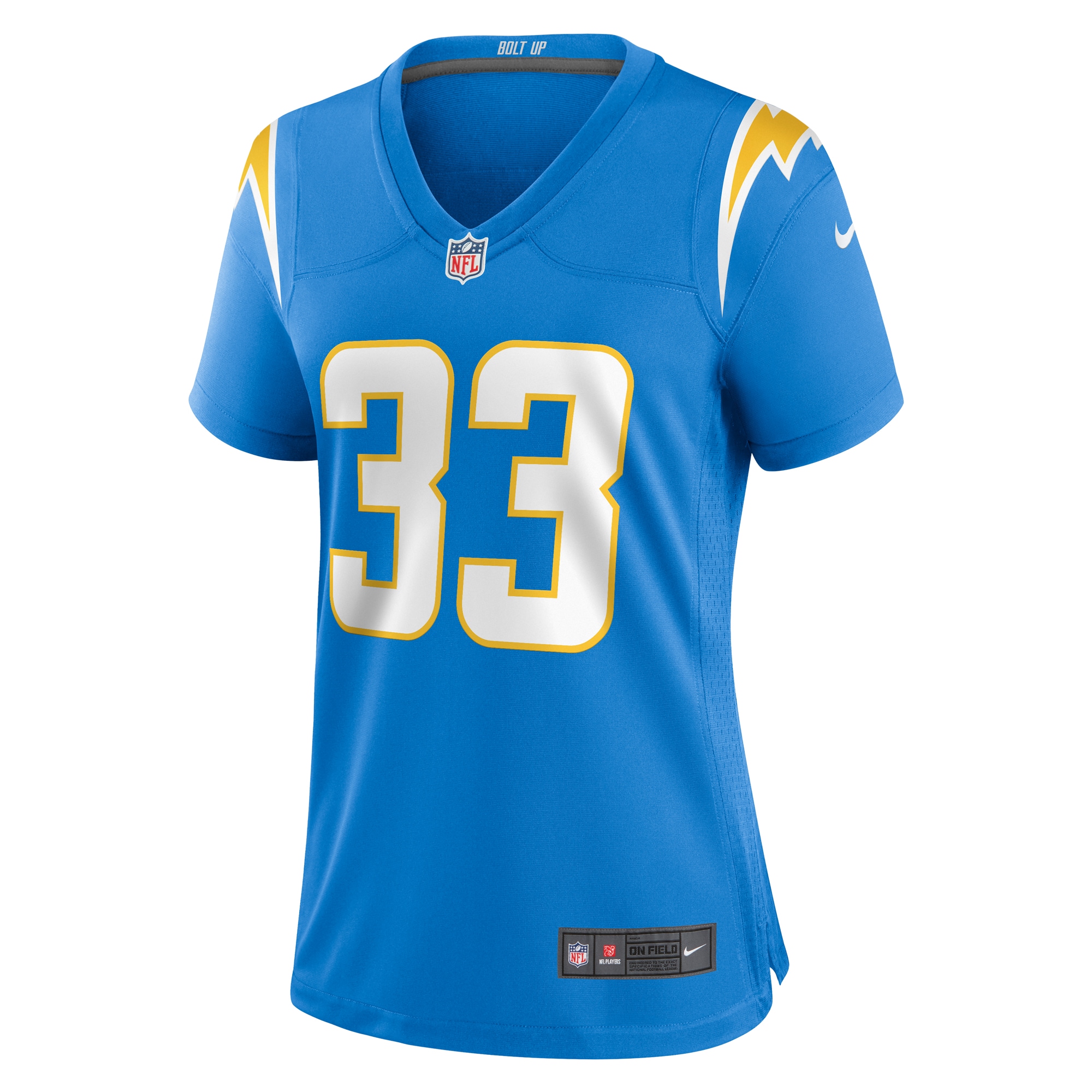 Los Angeles Chargers Deane Leonard Powder Blue Game Player NFL Jersey Women's