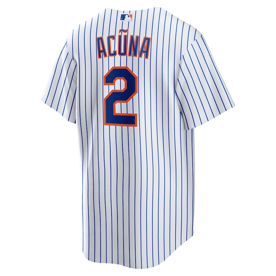 Luisangel Acu?a 2 New York Mets Home Player White MLB Jersey Men's
