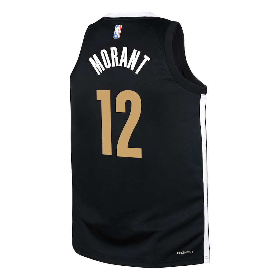 Ja Morant 12 Memphis Grizzlies 2023/24 City Edition Swingma Black NBA Jersey Youth