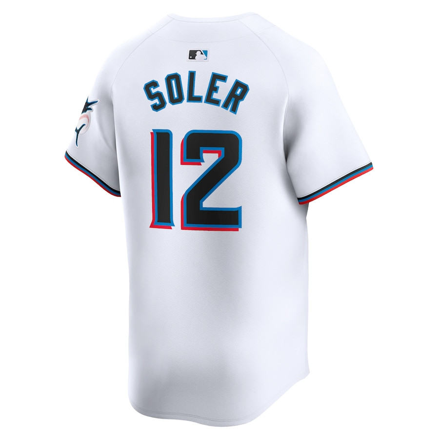 Jorge Soler 12 Miami Marlins Home Limited Player White MLB Jersey Men's