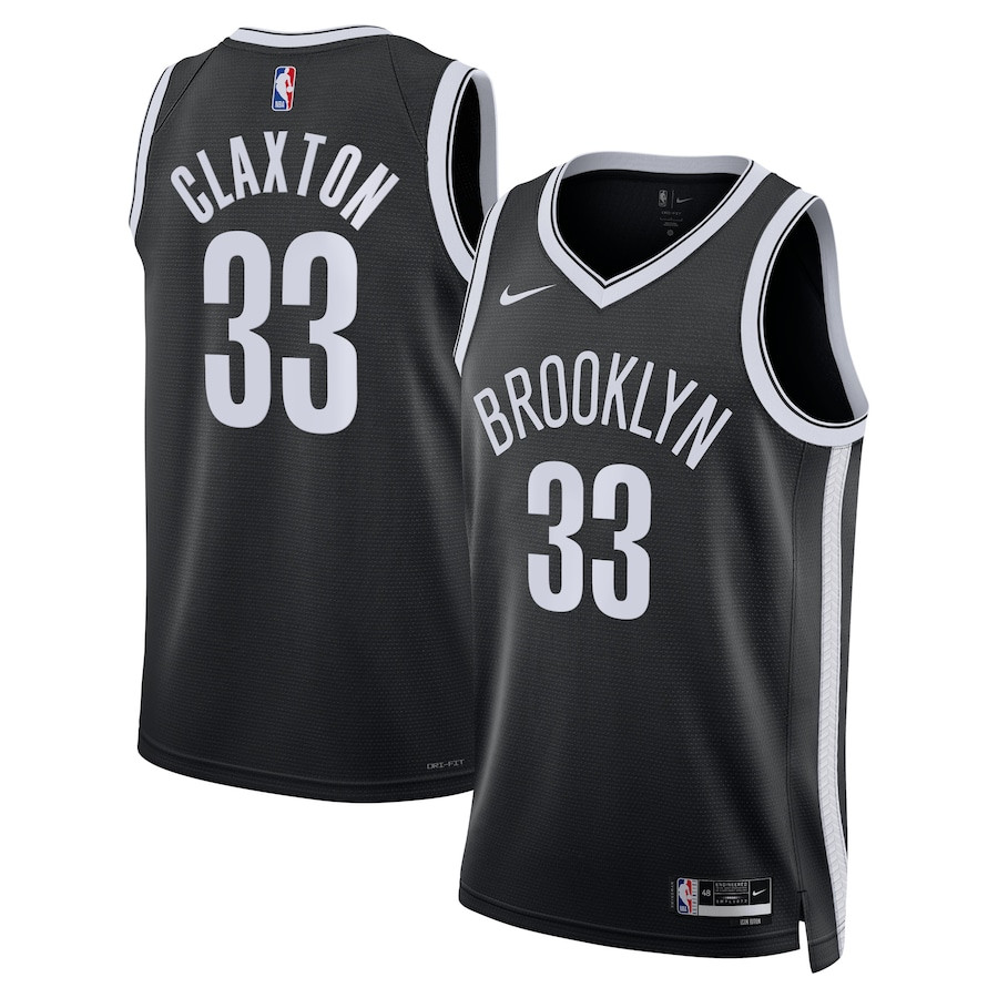 Nic Claxton 33 Brooklyn Nets Unisex Swingman Icon Edition Black NBA Jersey Unisex