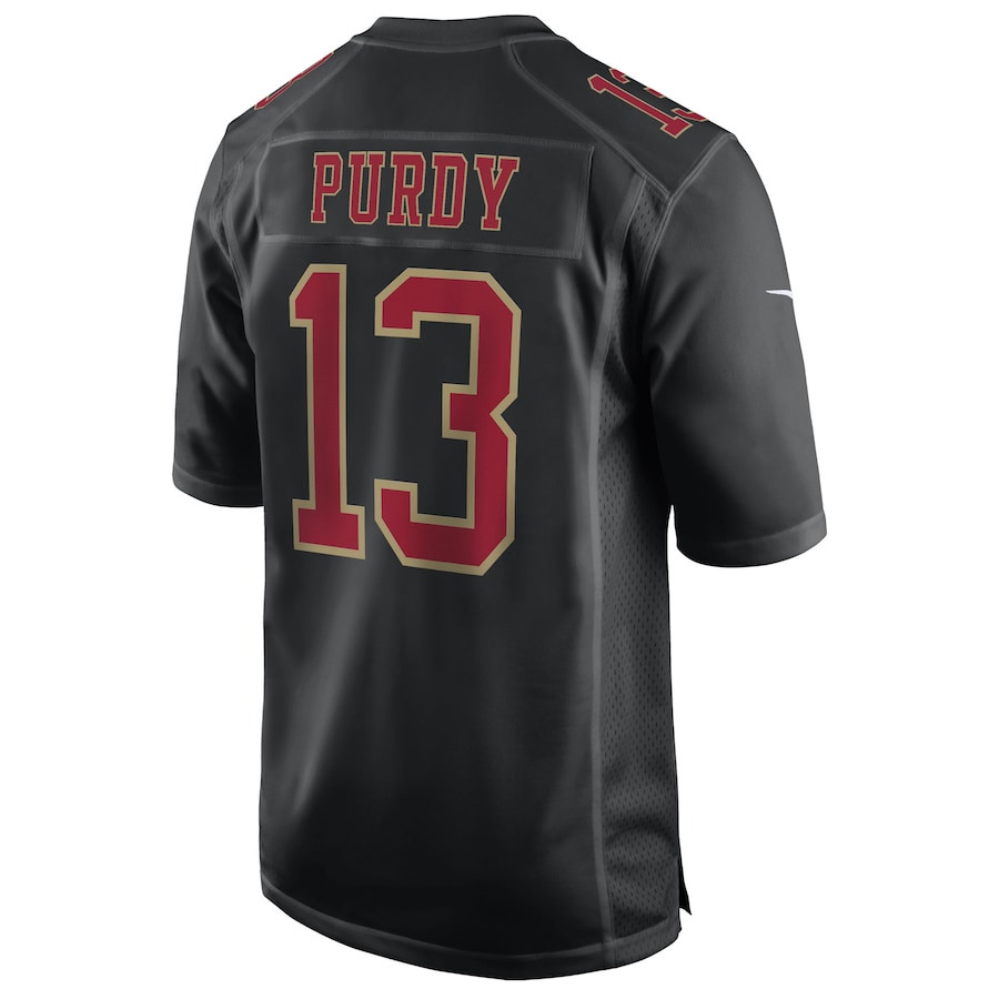 Brock Purdy 13 San Francisco 49ers Fashion Game Carbon Black NFL Jersey Men's