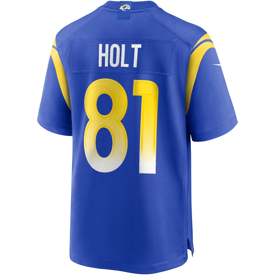 Torry Holt 81 Los Angeles Rams Game Retired Royal NFL Jersey Men's