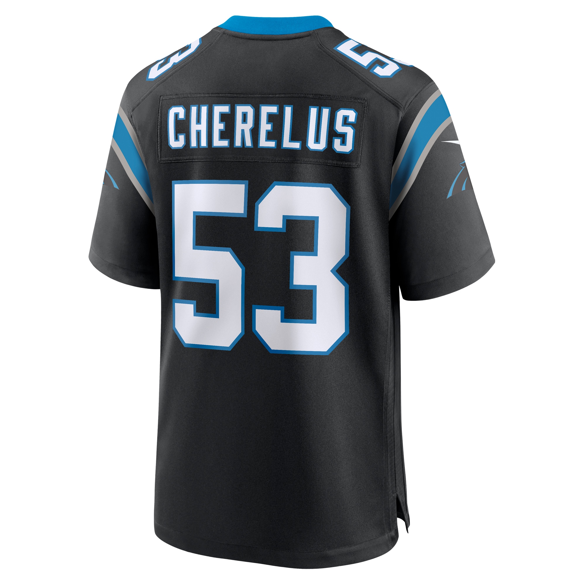 Carolina Panthers Claudin Cherelus Black Team Game NFL Jersey Men's