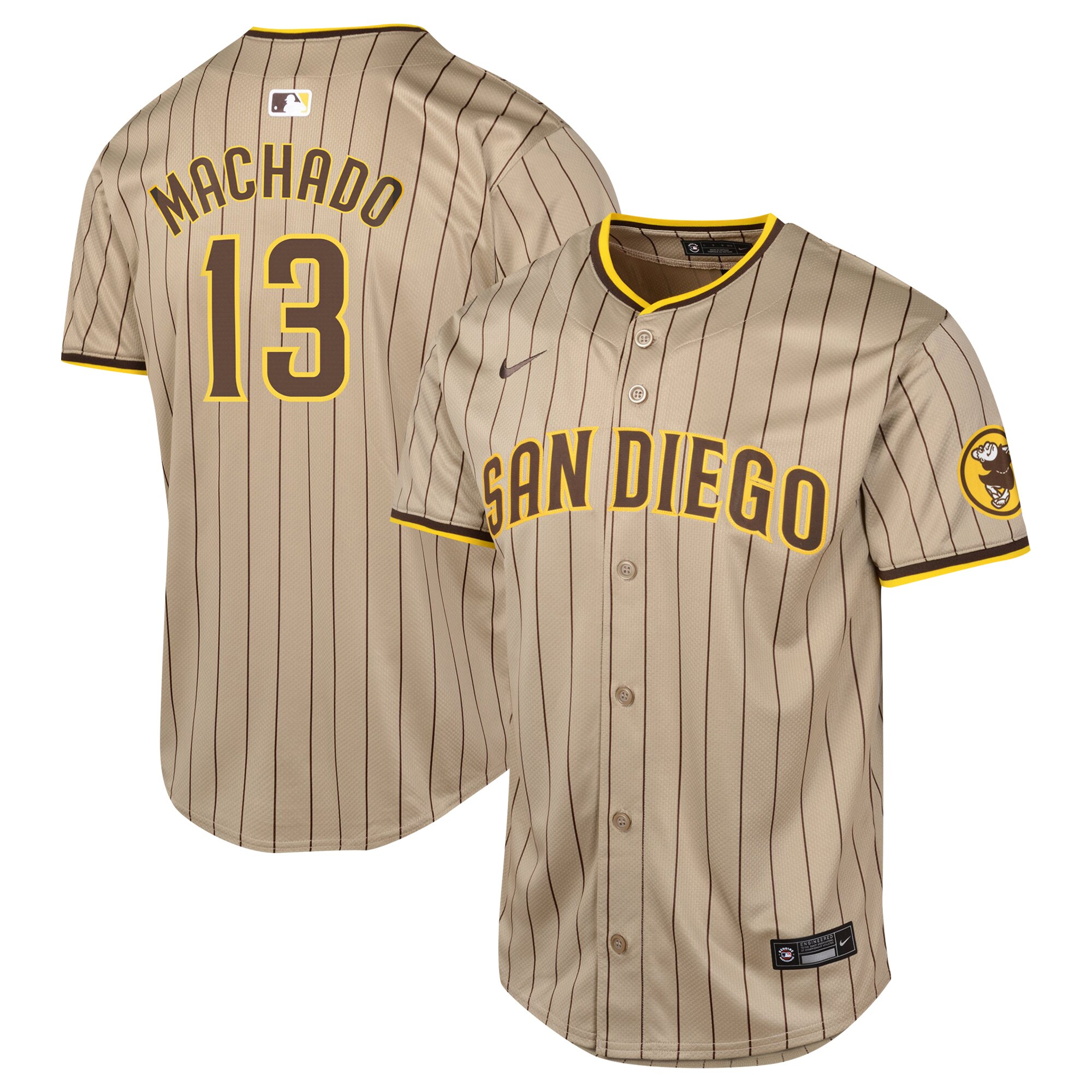 San Diego Padres Manny Machado Sand Alternate Limited Player MLB Jersey Youth