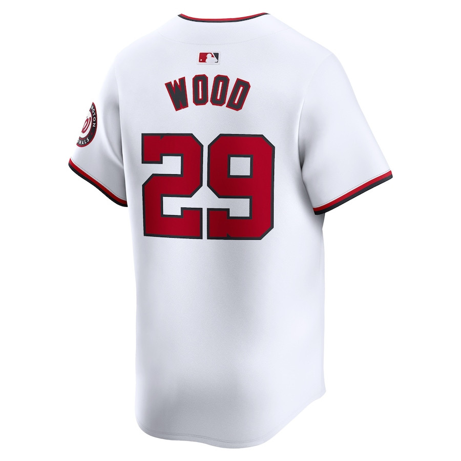 James Wood 29 Washington Nationals Home Limited Player White MLB Jersey Men's