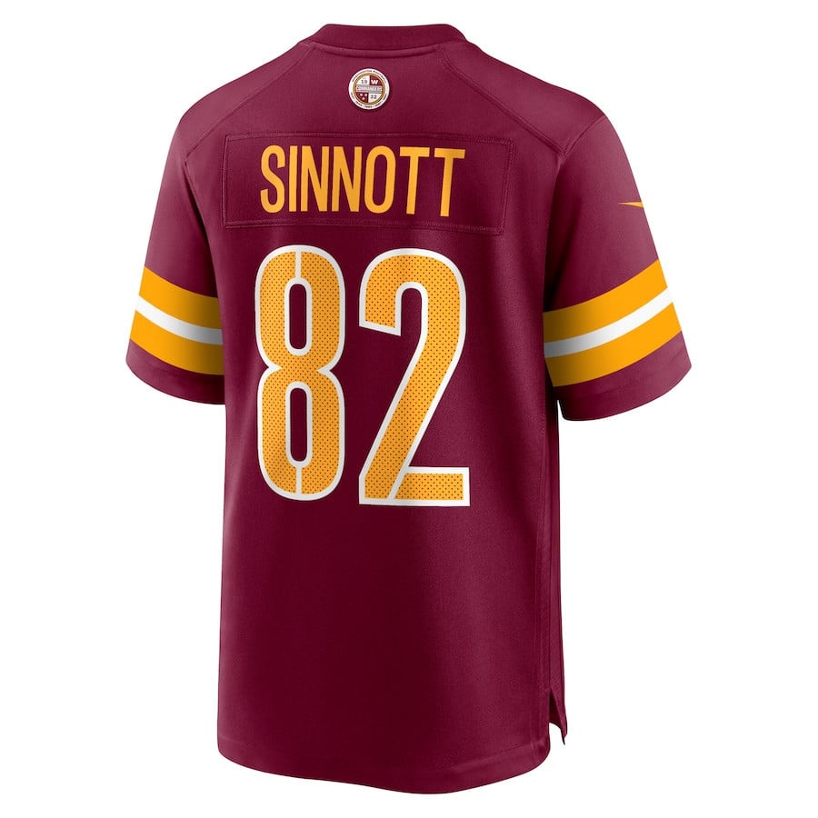Ben Sinnott #82 Washington Commanders Super Bowl LIX Burgundy NFL Jersey Youth