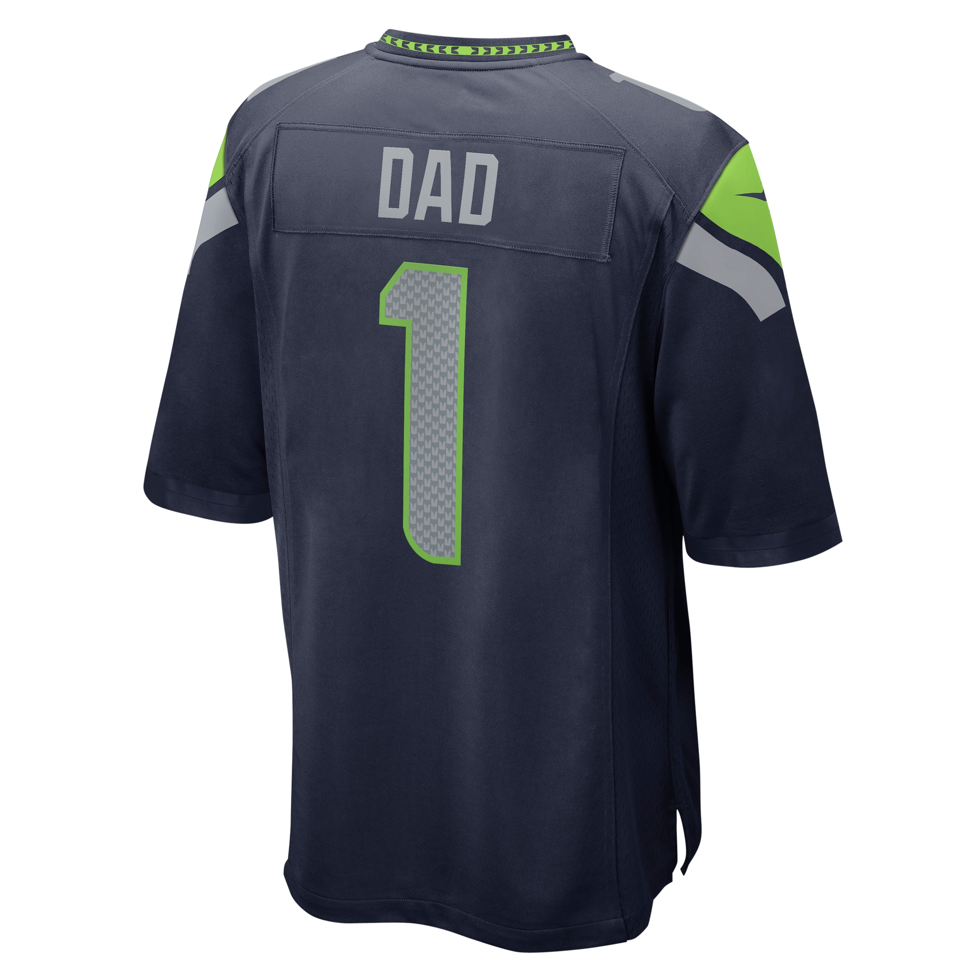 Seattle Seahawks Number 1 Dad College Navy Game NFL Jersey Men's