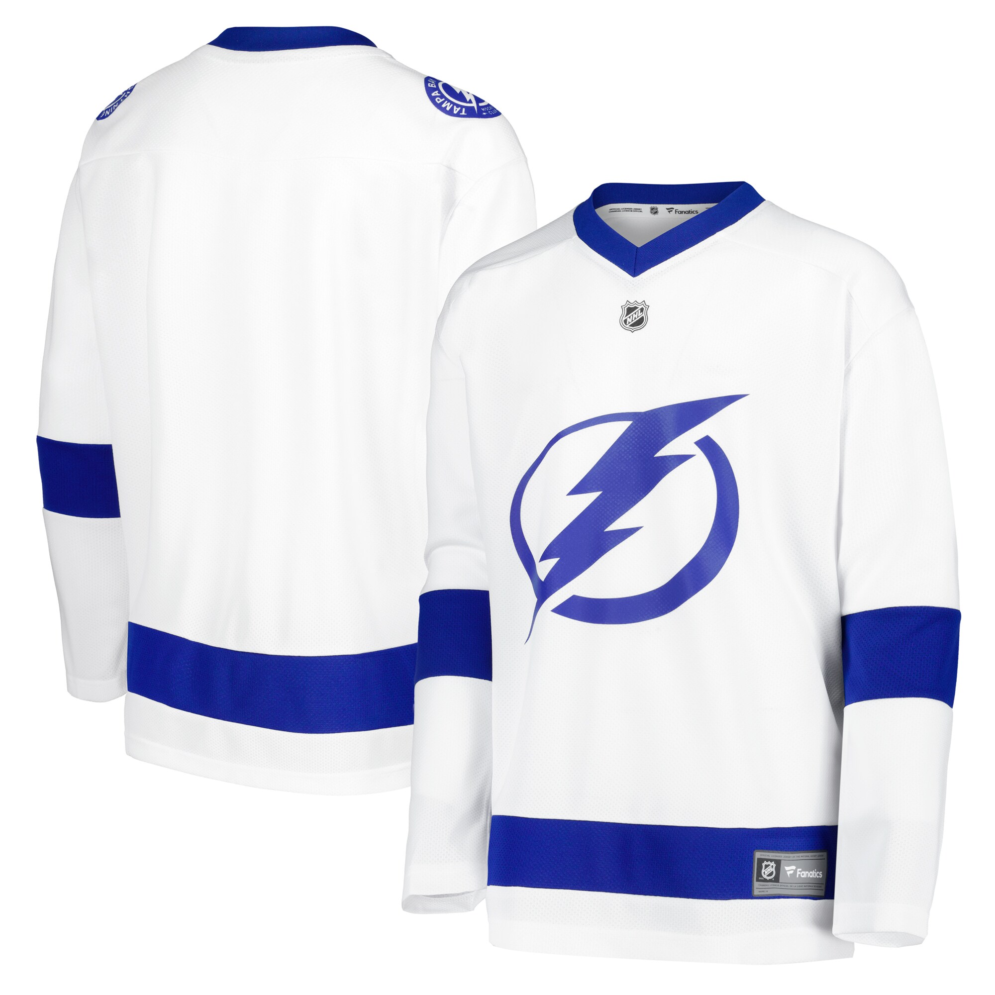 Tampa Bay Lightning White Away Blank NHL Jersey Youth