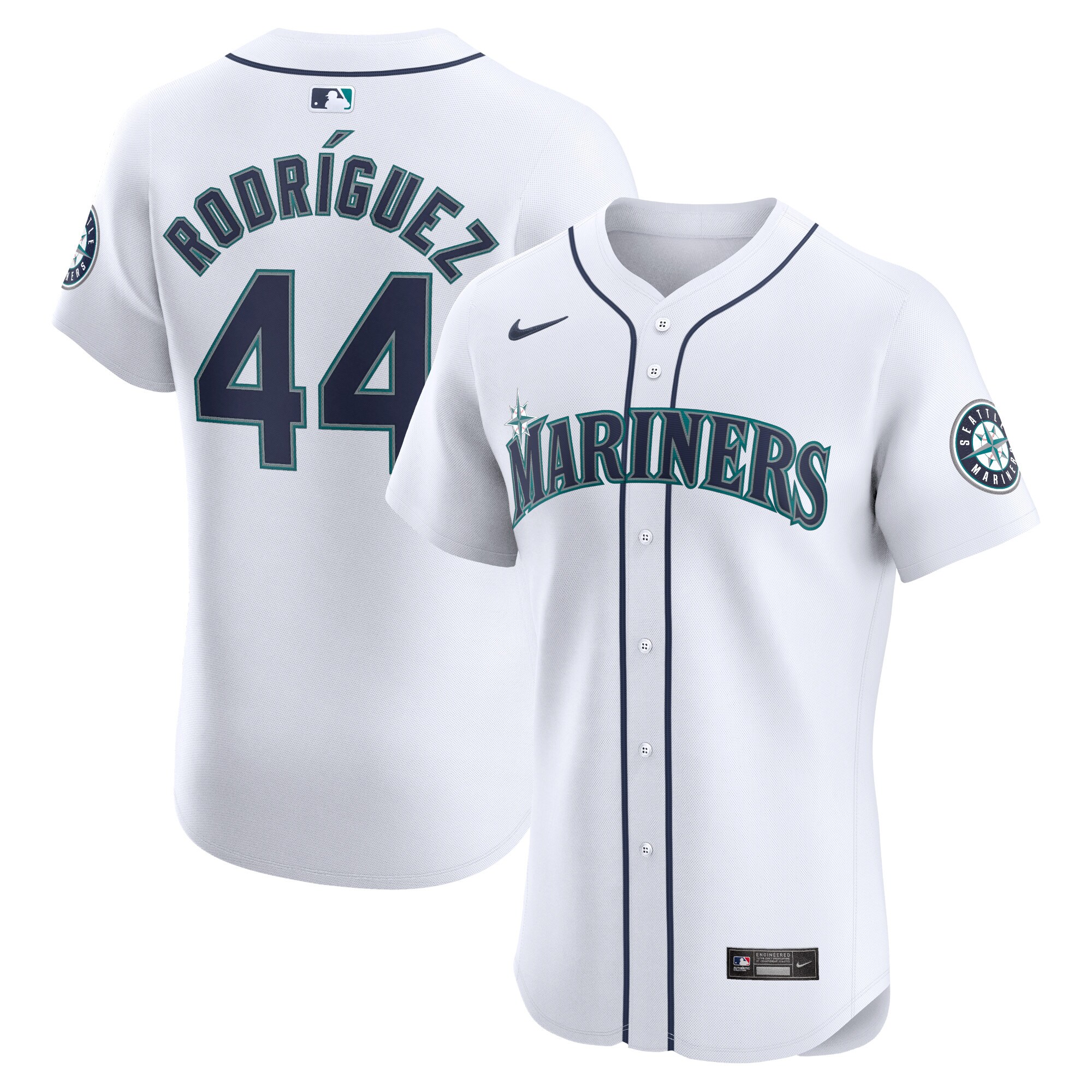 Seattle Mariners Julio Rodr?guez White Home Elite Player MLB Jersey Men's
