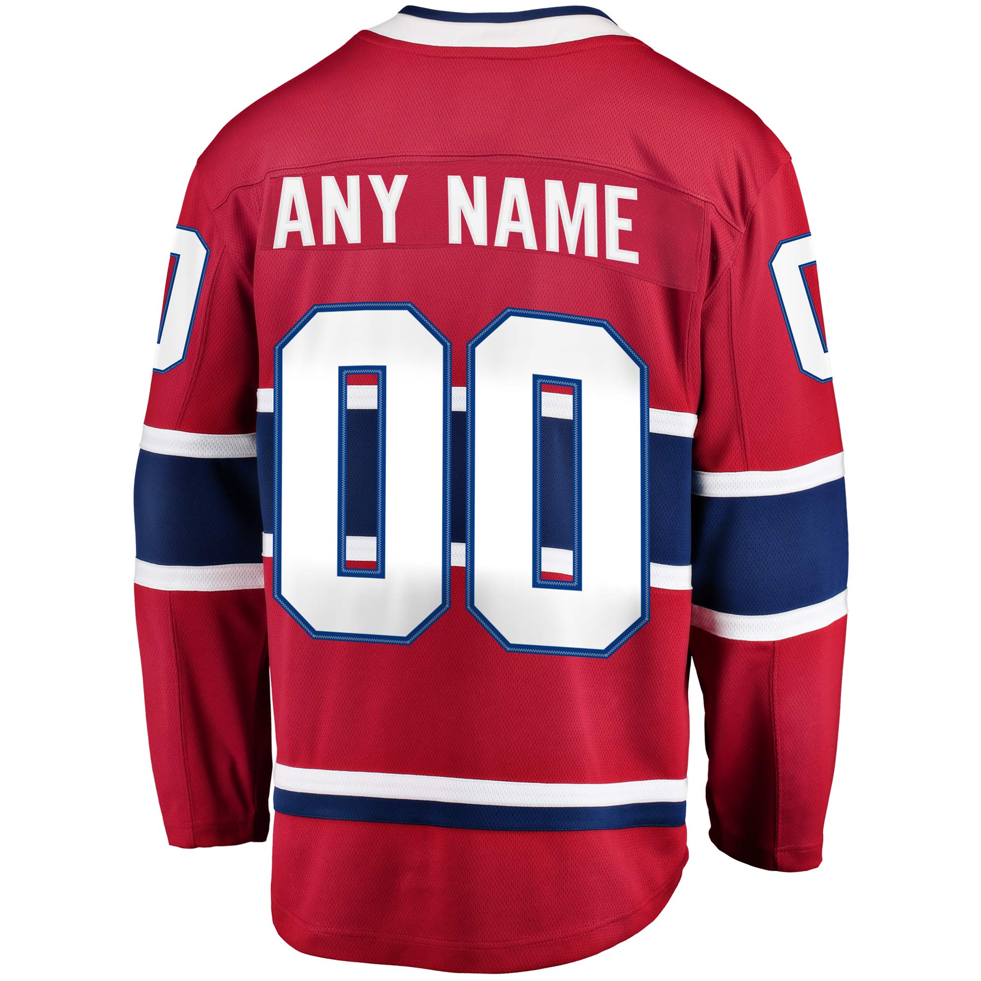 Montreal Canadiens Red Home Breakaway Custom NHL Jersey Men's