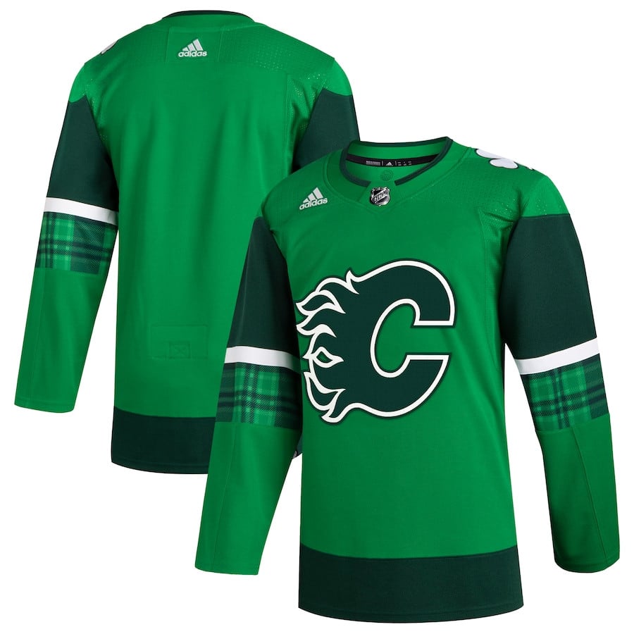 Calgary Flames 2023 St. Patrick's Day Primegreen Kelly Green NHL Jersey Men's