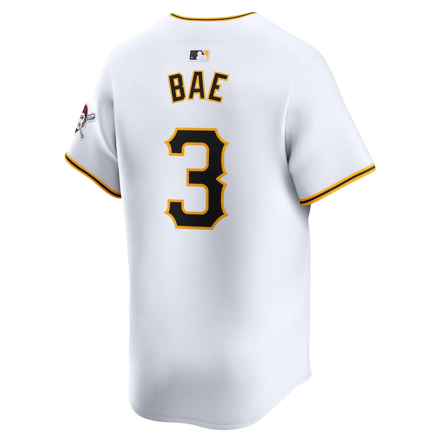 Ji-Hwan Bae 3 Pittsburgh Pirates Home Limited White MLB Jersey Men's