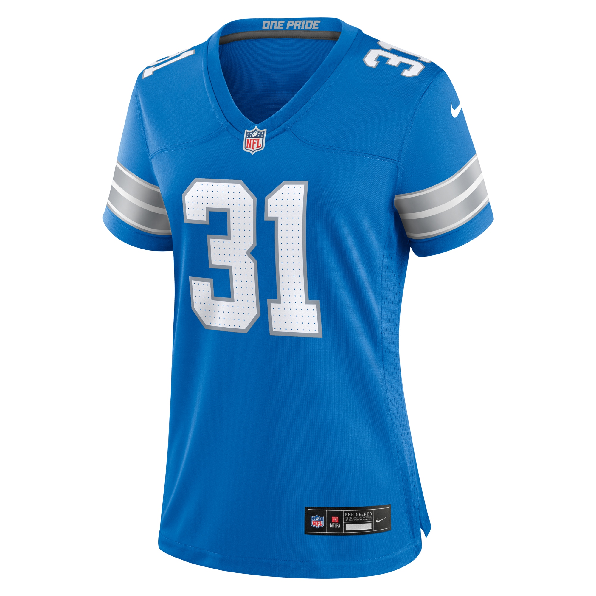 Detroit Lions Kerby Joseph Blue Team Game NFL Jersey Women's