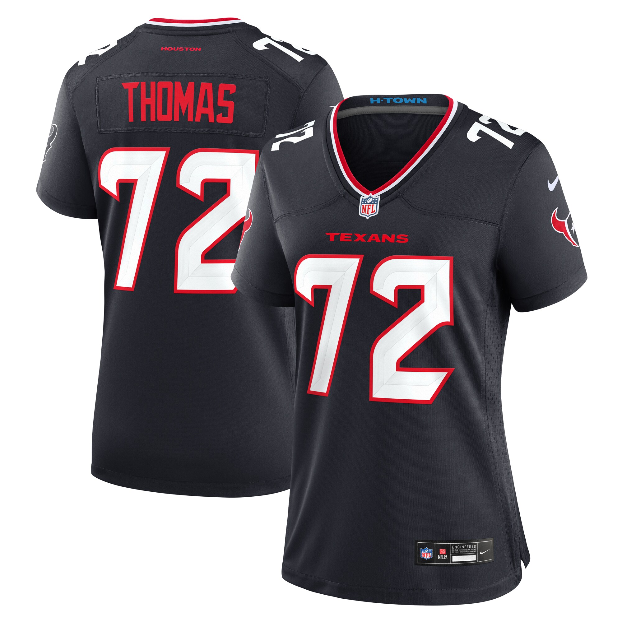 Houston Texans Jaylon Thomas Navy Team Game NFL Jersey Women's