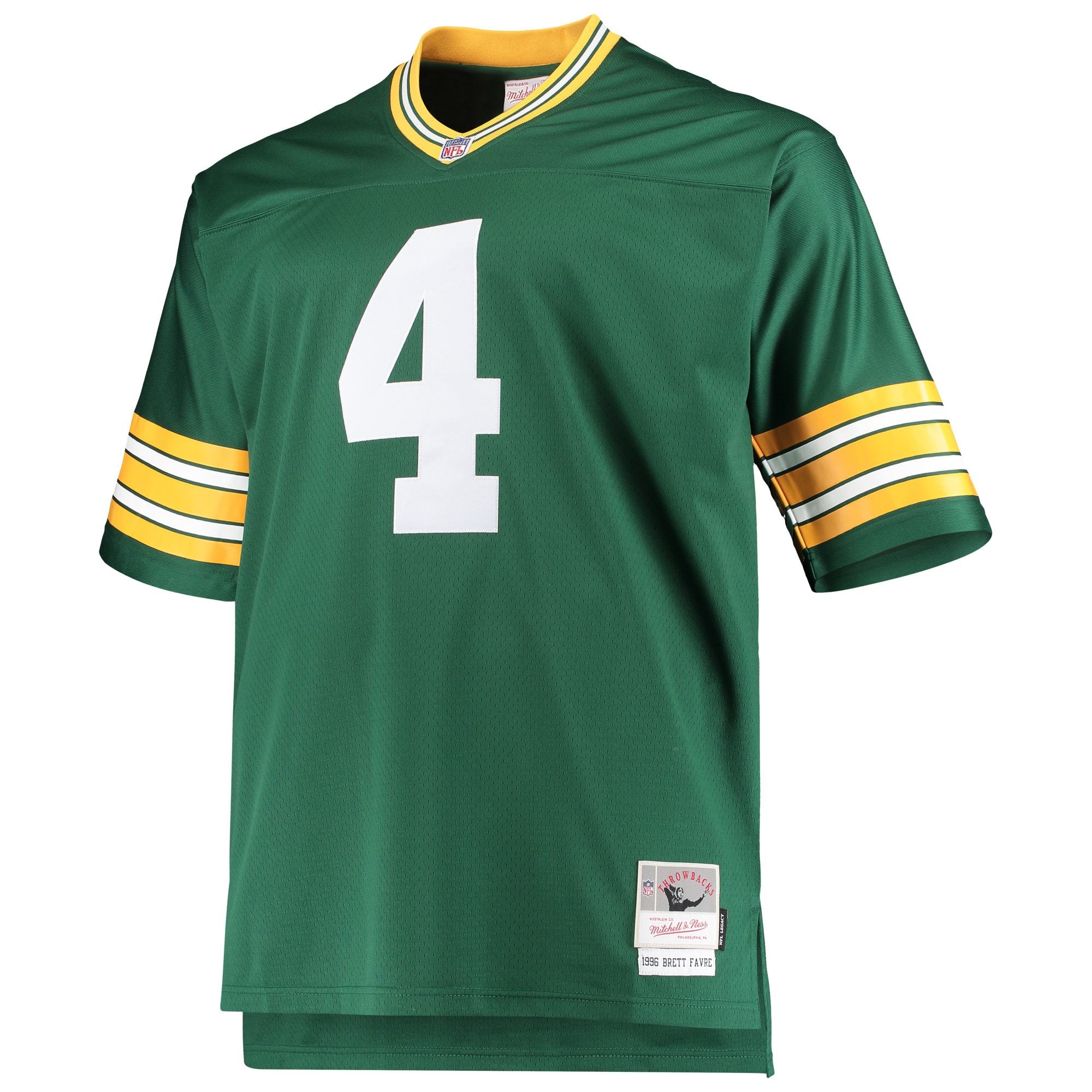 Green Bay Packers Brett Favre Mitchell Ness Green Big Tall 1996 Retired Player NFL Jersey Men's