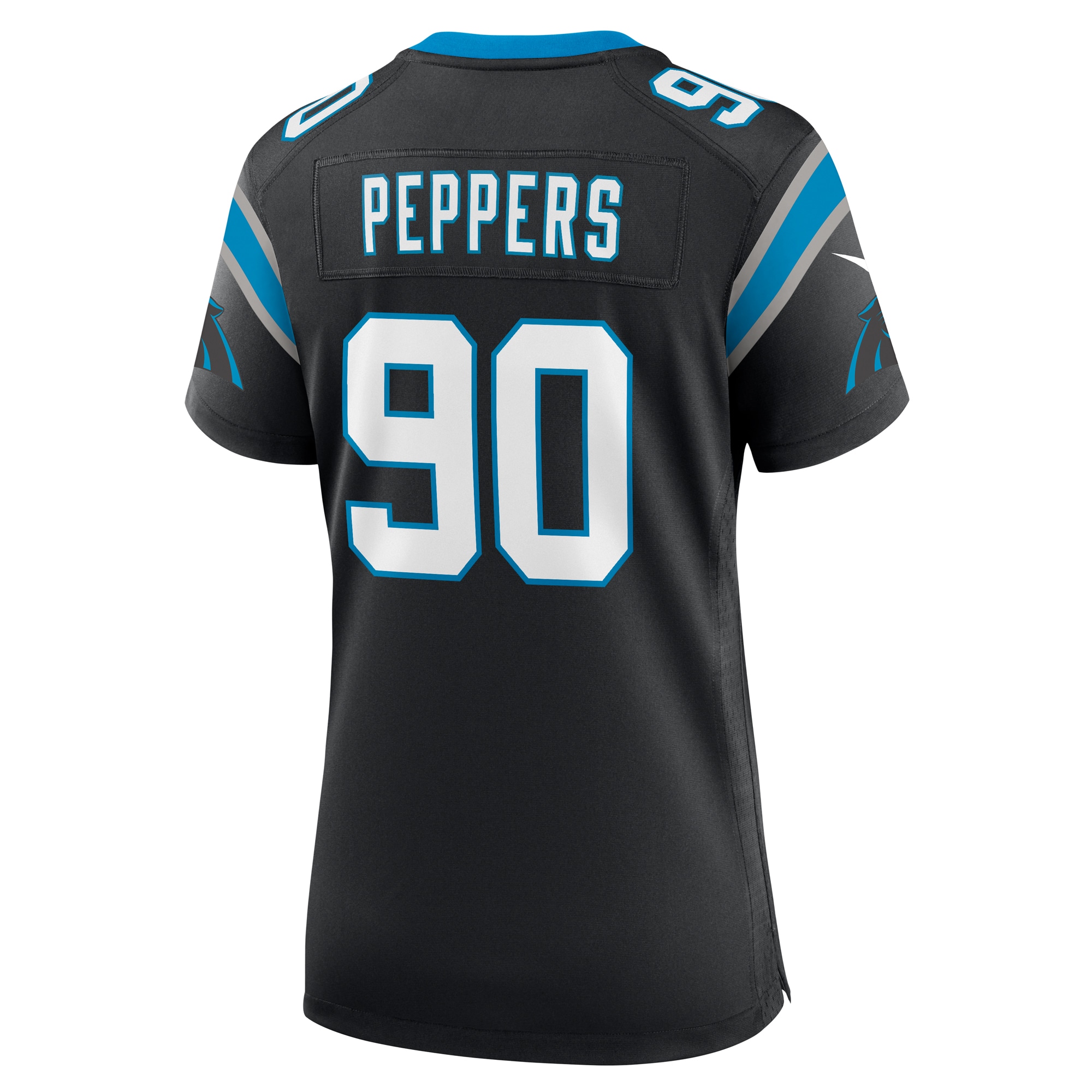 Carolina Panthers Julius Peppers Black Retired Player Game NFL Jersey Women's
