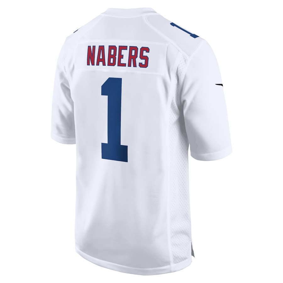Malik Nabers 1 New York Giants Fashion Tundra White NFL Jersey Men's