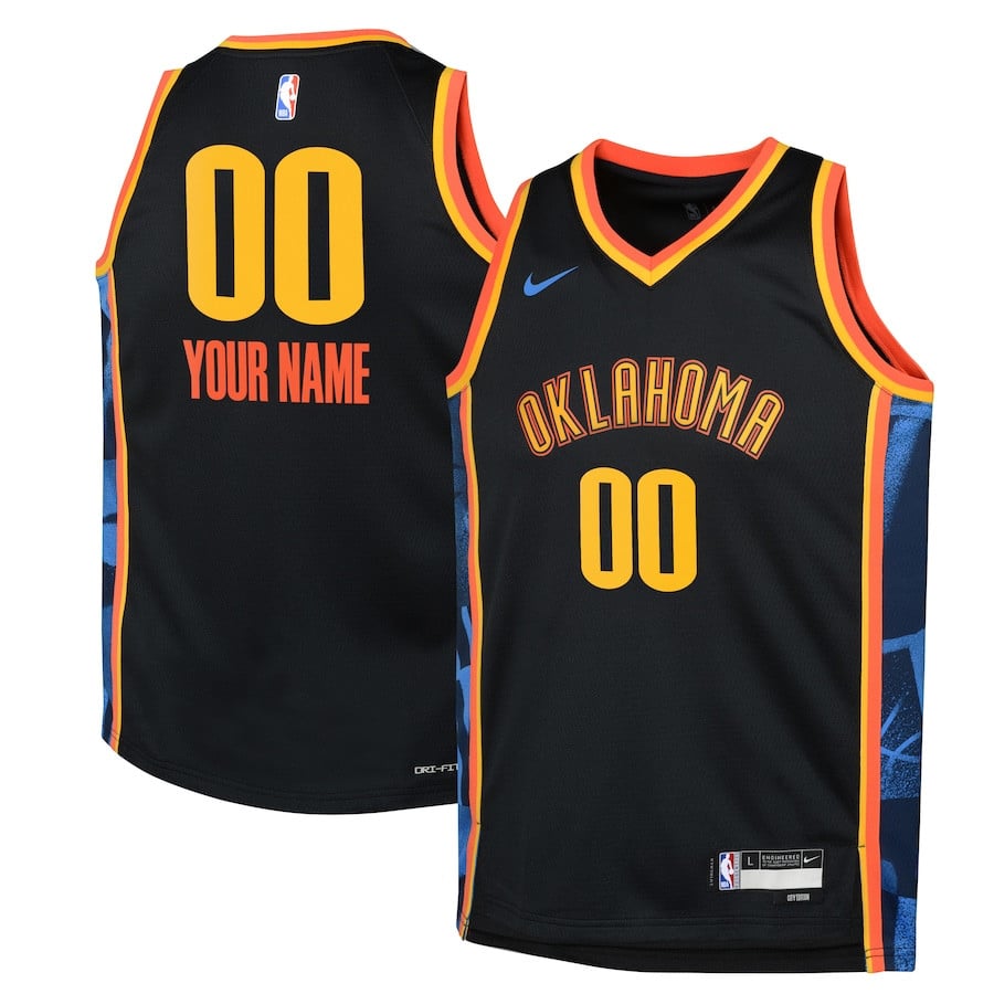 Oklahoma City Thunder 2024/25 Swingman Custom City Edition Black NBA Jersey Youth