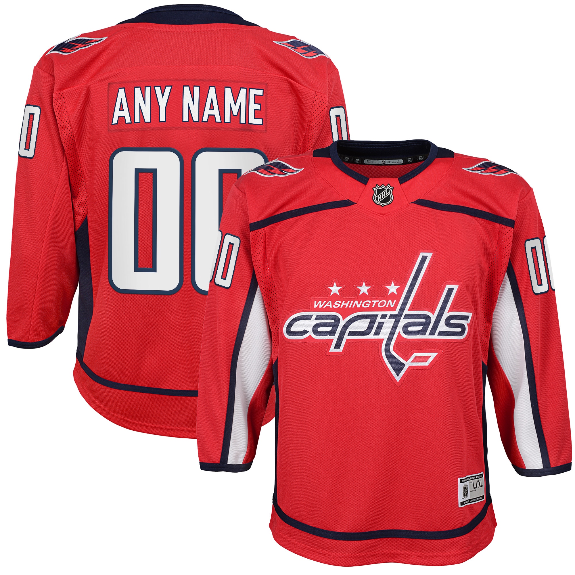 Washington Capitals Red Home Custom Premier NHL Jersey Youth
