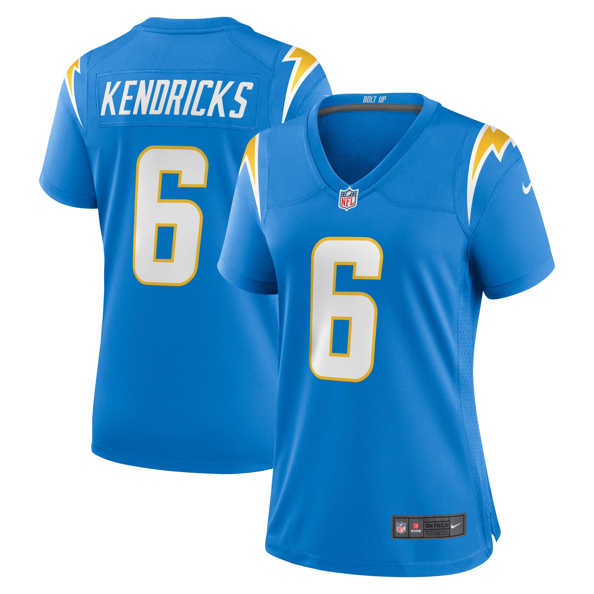 Los Angeles Chargers Eric Kendricks Powder Blue Game Player NFL Jersey Women's