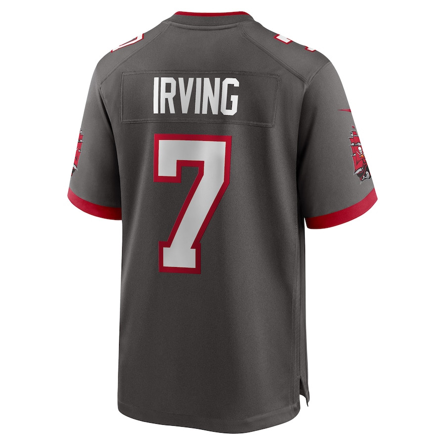 Bucky Irving 7 Tampa Bay Buccaneers Alternate Game Pewter NFL Jersey Men's