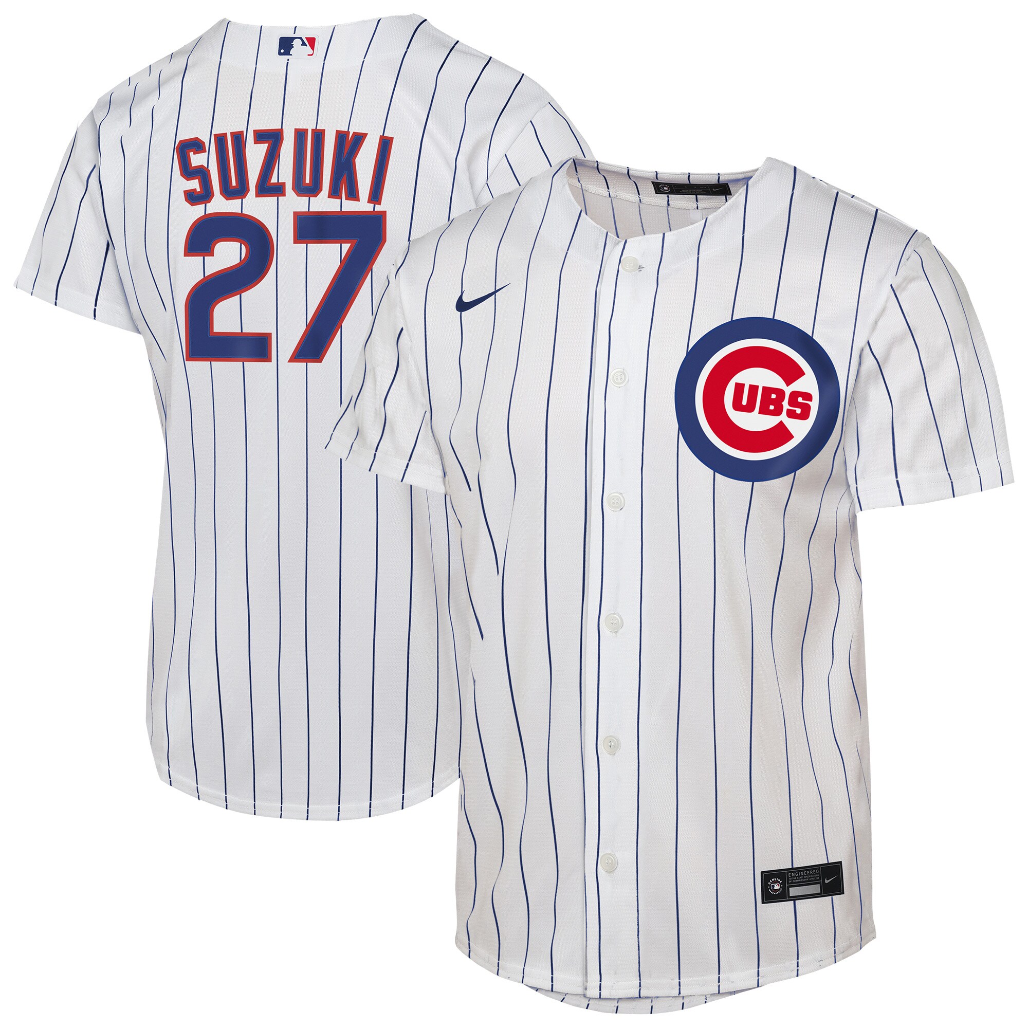 Chicago Cubs Seiya Suzuki White Home Player MLB Jersey Youth