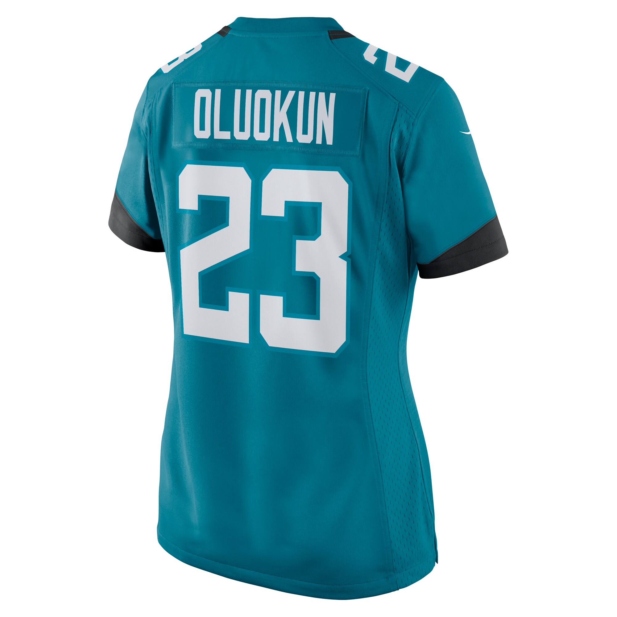 Jacksonville Jaguars Foyesade Oluokun Teal Game Player NFL Jersey Women's