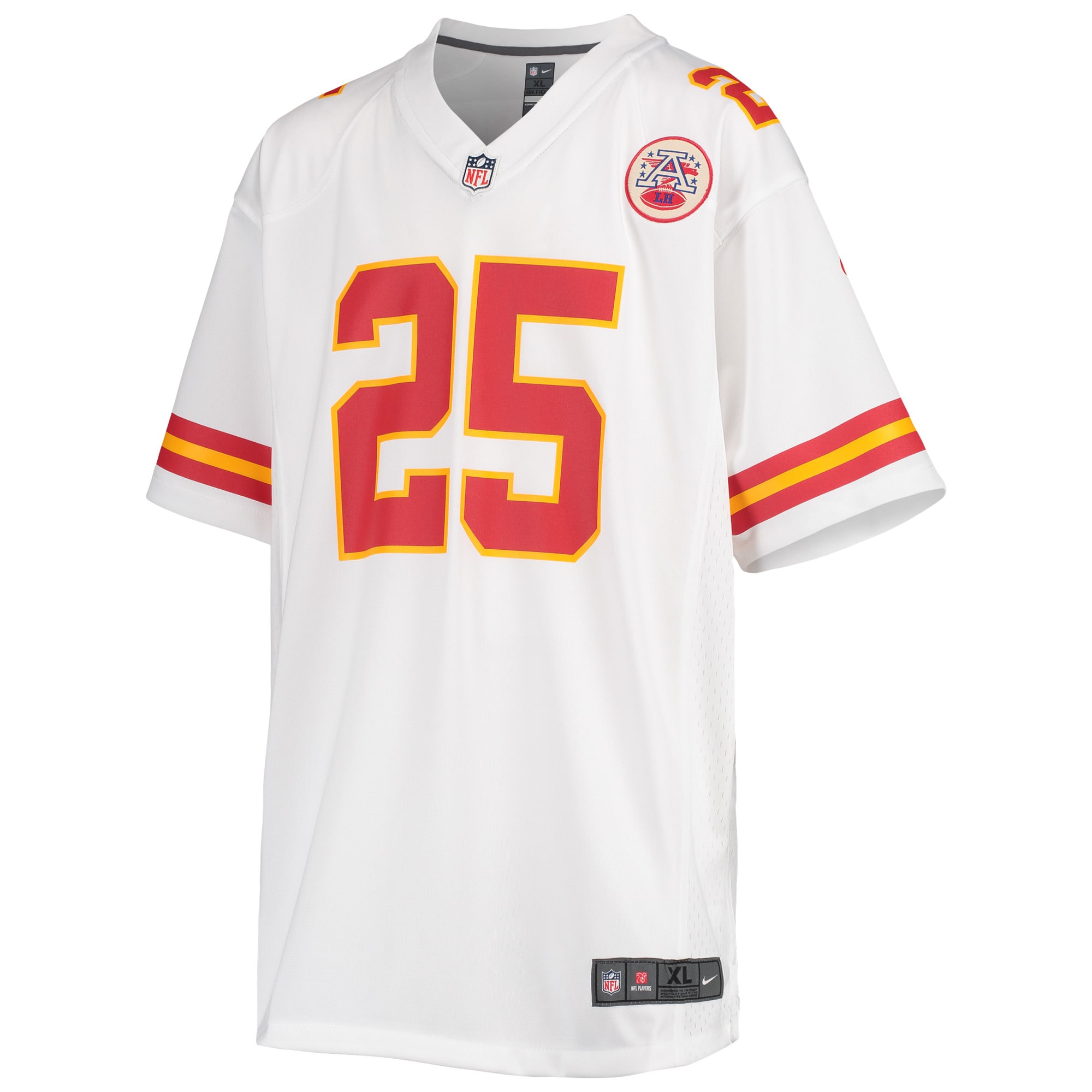 Kansas City Chiefs Clyde Edwards-Helaire White Game NFL Jersey Youth