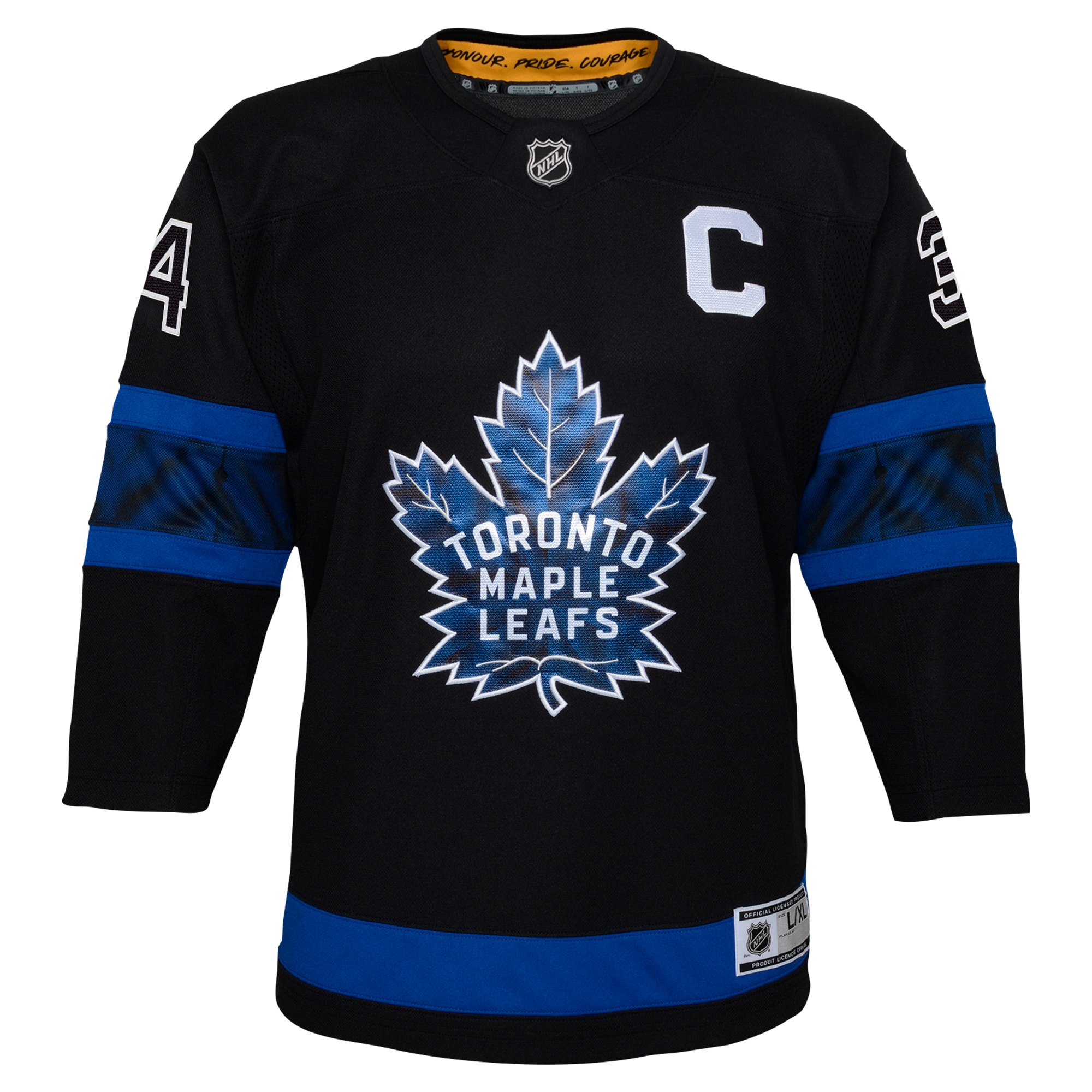Toronto Maple Leafs Auston Matthews Black Alternate Premier Player NHL Jersey Youth