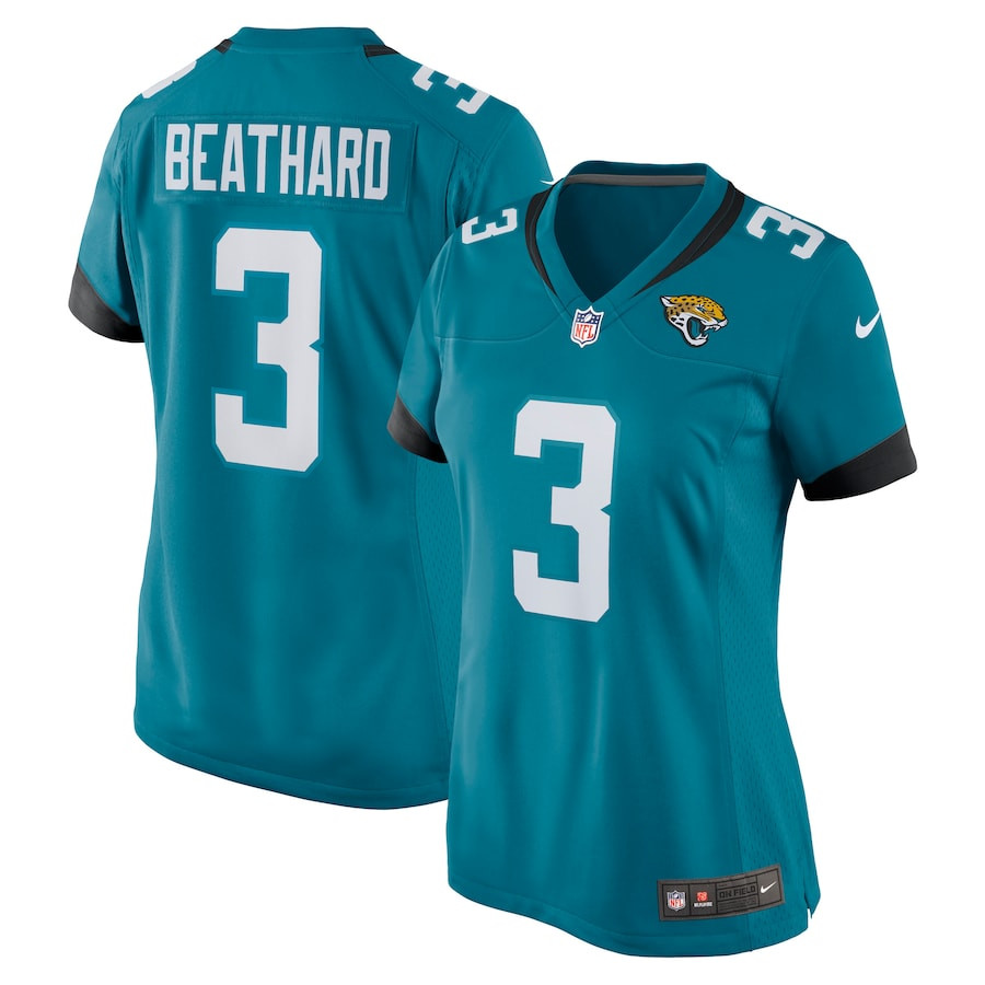 C.J. Beathard 3 Jacksonville Jaguars Game Teal NFL Jersey Women's