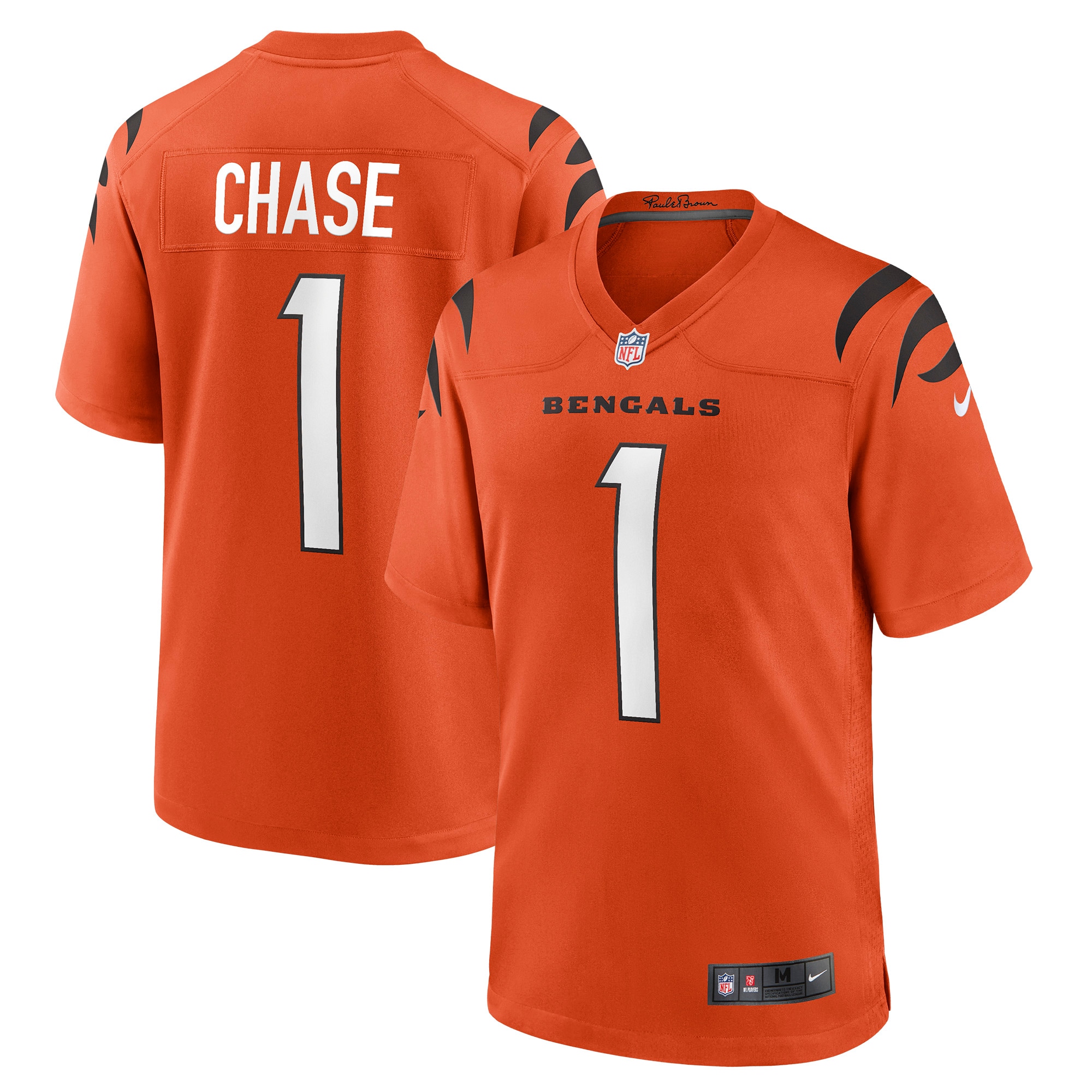 Cincinnati Bengals Ja'Marr Chase Orange Game NFL Jersey Men's