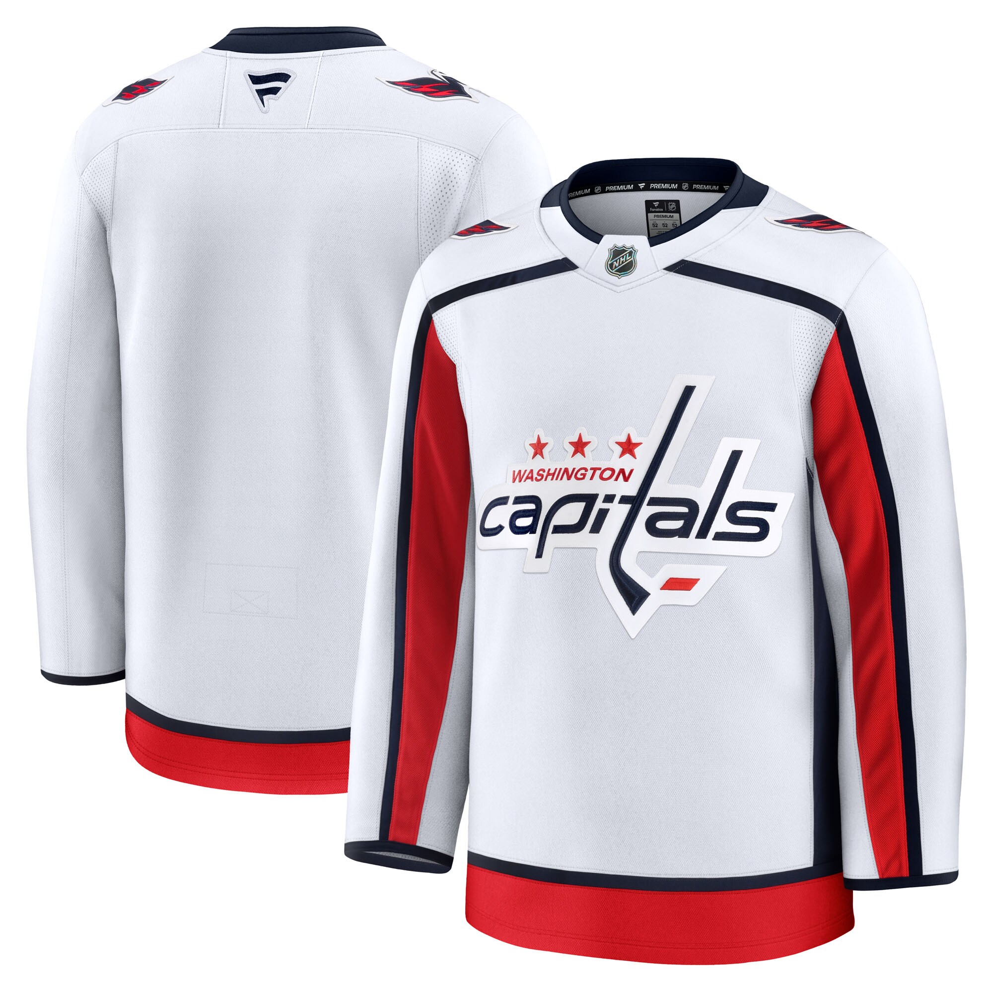 Washington Capitals White Away Premium NHL Jersey Men's