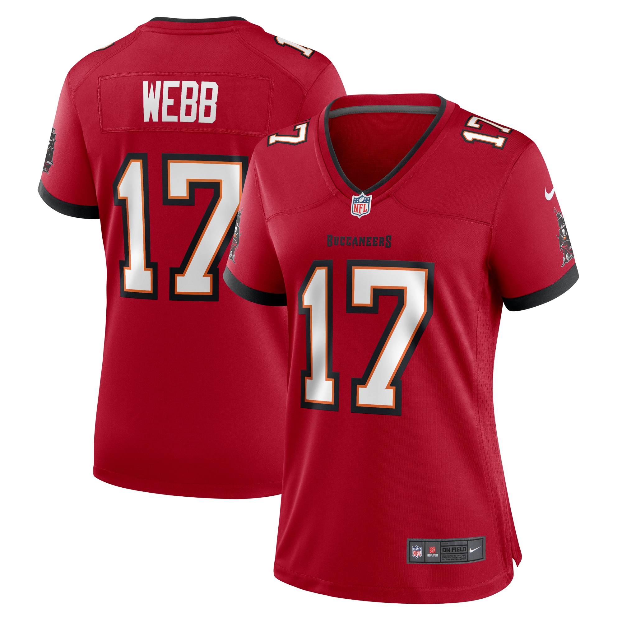 Tampa Bay Buccaneers Raleigh Webb Red Game NFL Jersey Women's