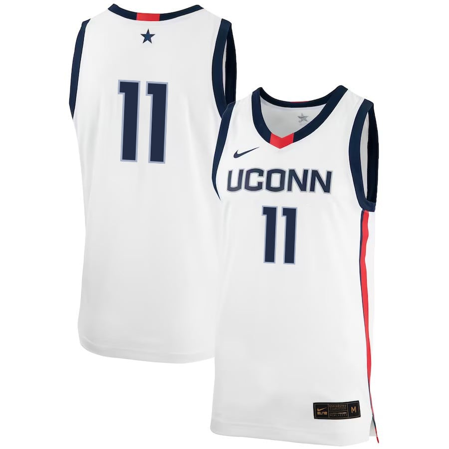 Alex Karaban 11 UConn Huskies Me White NCAA Jersey Men's