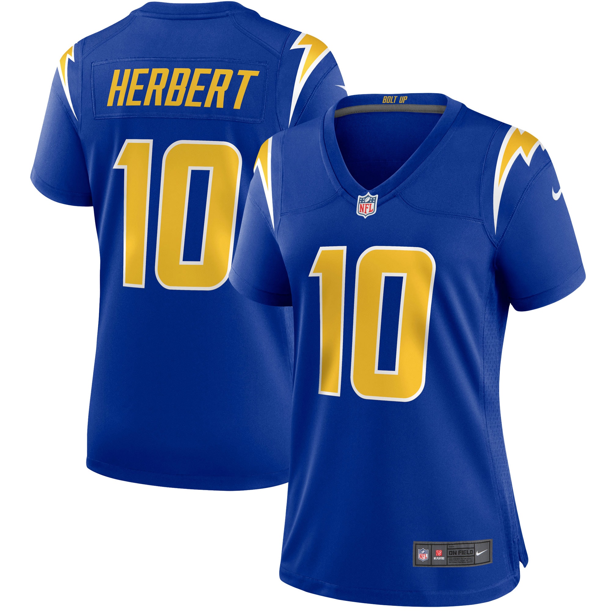 Los Angeles Chargers Justin Herbert Royal Game NFL Jersey Women's