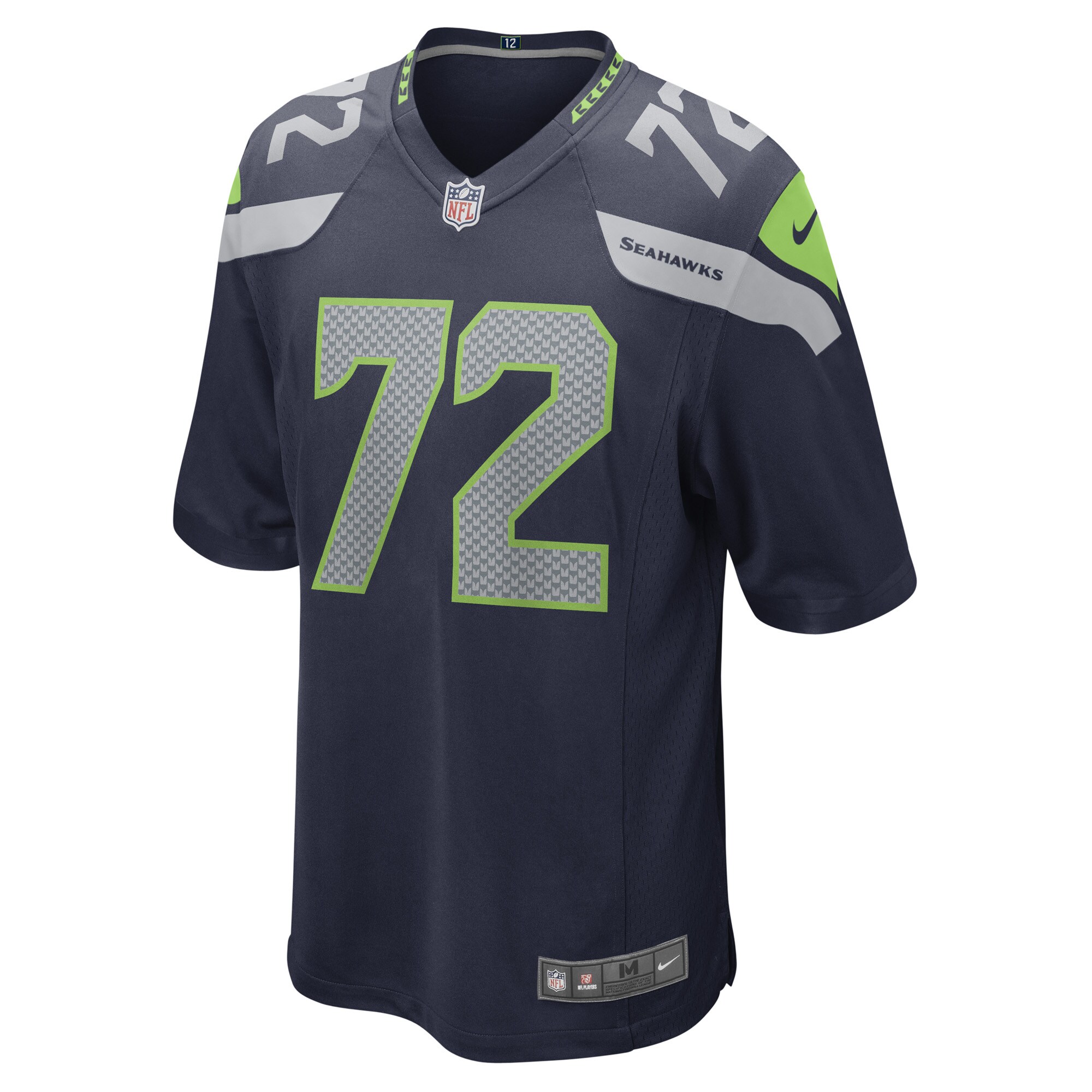 Seattle Seahawks Abraham Lucas College Navy Game Player NFL Jersey Men's