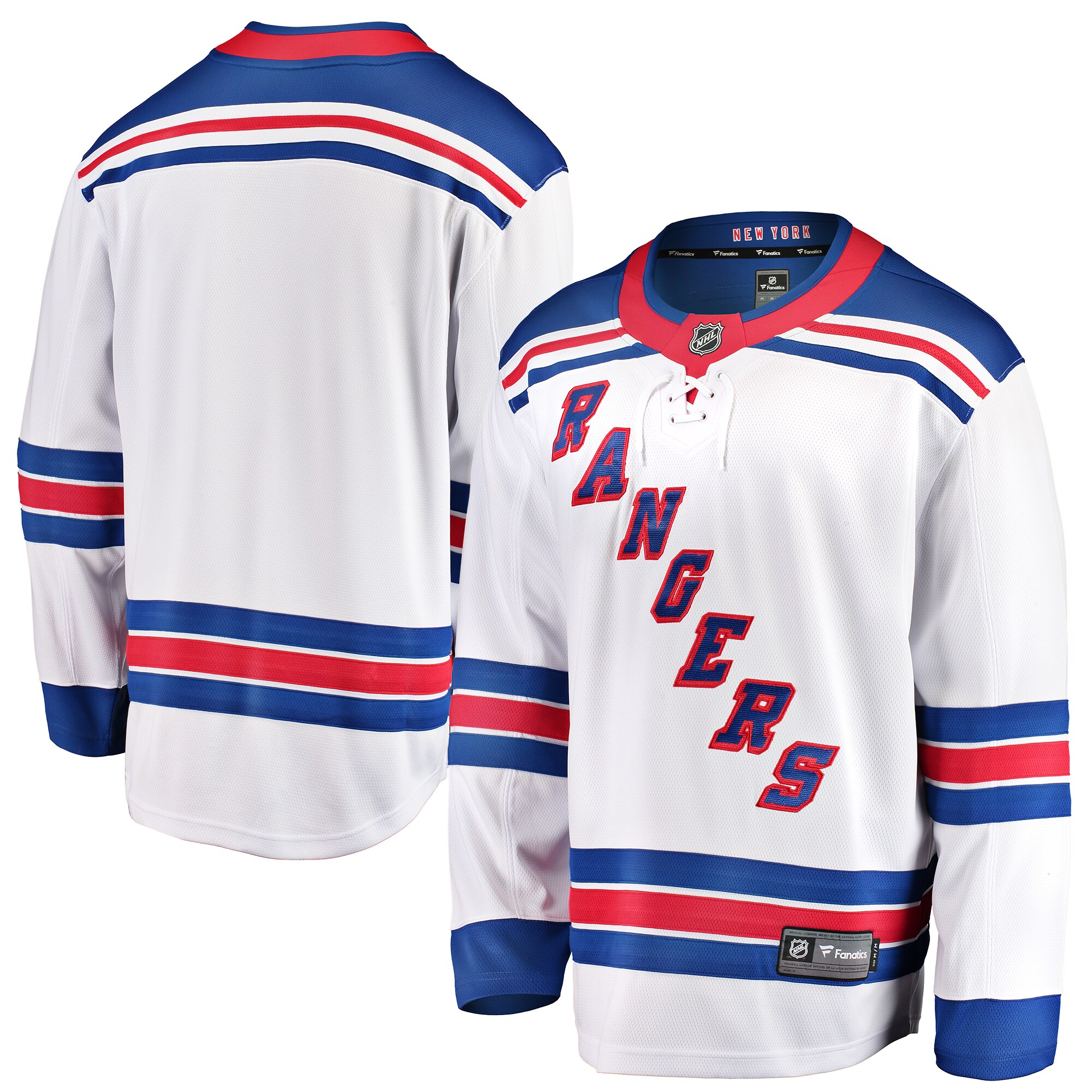 New York Rangers White Away Breakaway NHL Jersey Youth