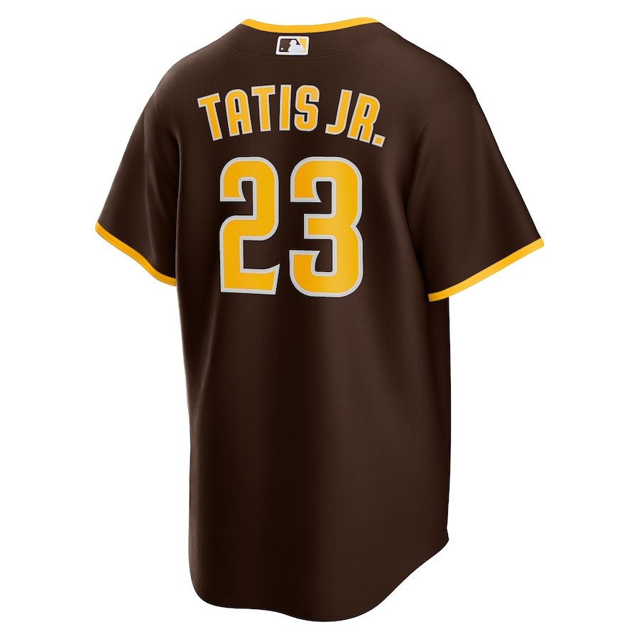 Fernando Tatis Jr. 23 San Diego Padres Road Brown MLB Jersey Men's