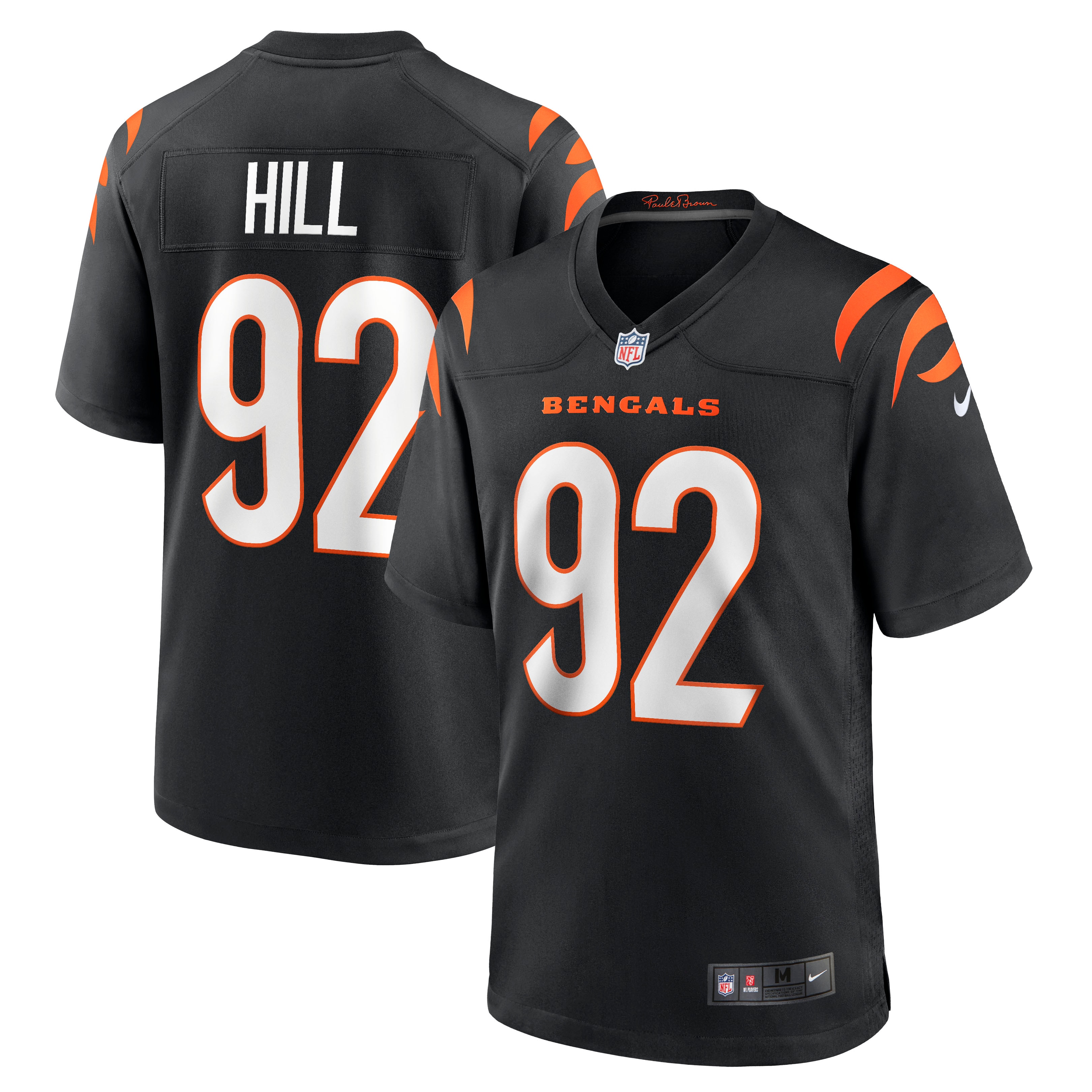 Cincinnati Bengals B.J. Hill Black Game NFL Jersey Men's