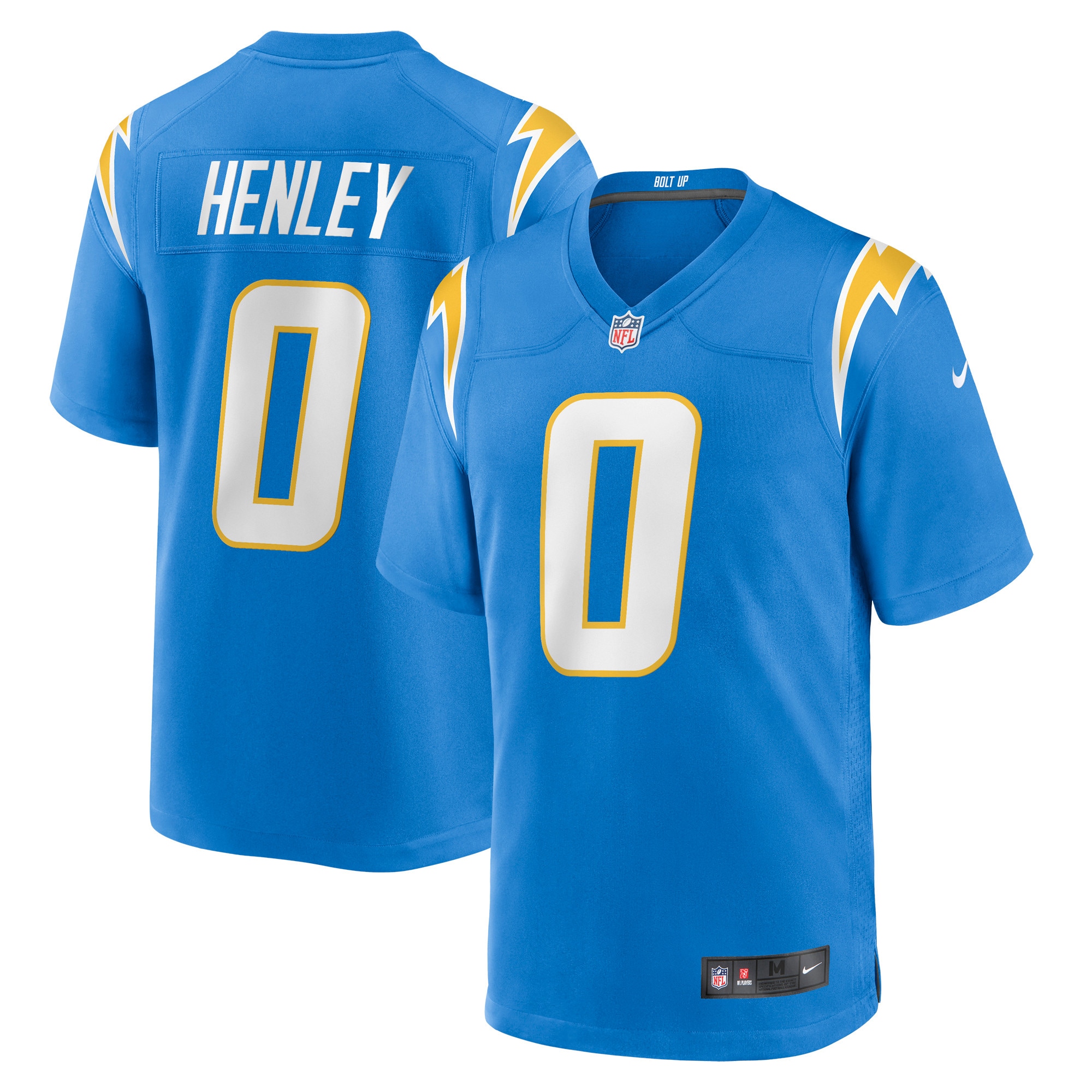 Los Angeles Chargers Daiyan Henley Powder Blue Team Game NFL Jersey Men's