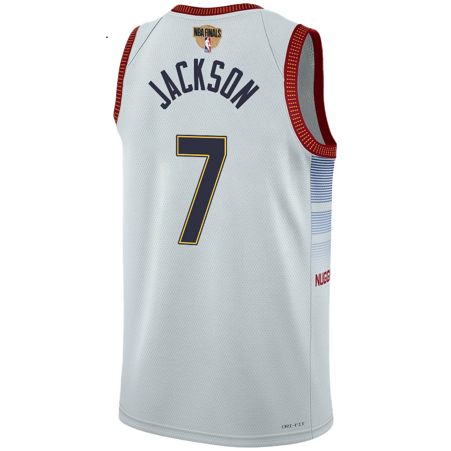 Reggie Jackson 7 Denver Nuggets Final Champions 2023 Swingma White NBA Jersey Youth