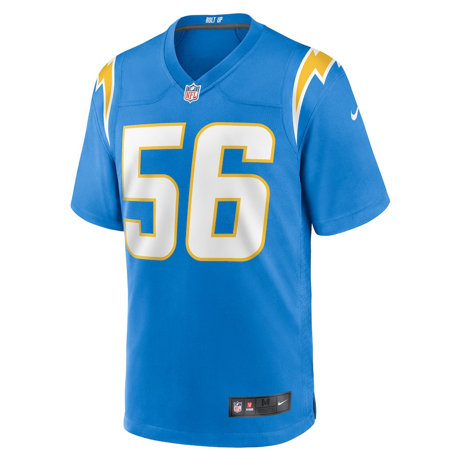 Morgan Fox 56 Los Angeles Chargers Team Game Powder Blue NFL Jersey Men's