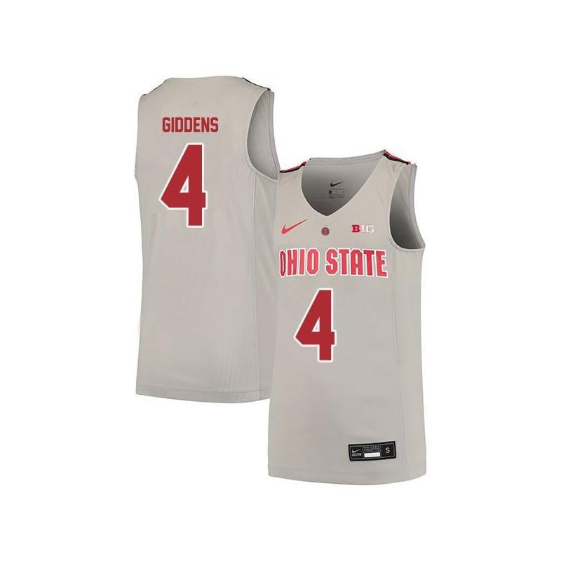 4 Daniel Giddens Gray Elite Ohio State Buckeyes NCAA Jersey Men's