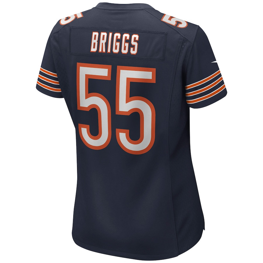 Lance Briggs 55 Chicago Bears Game Retired Navy NFL Jersey Women's