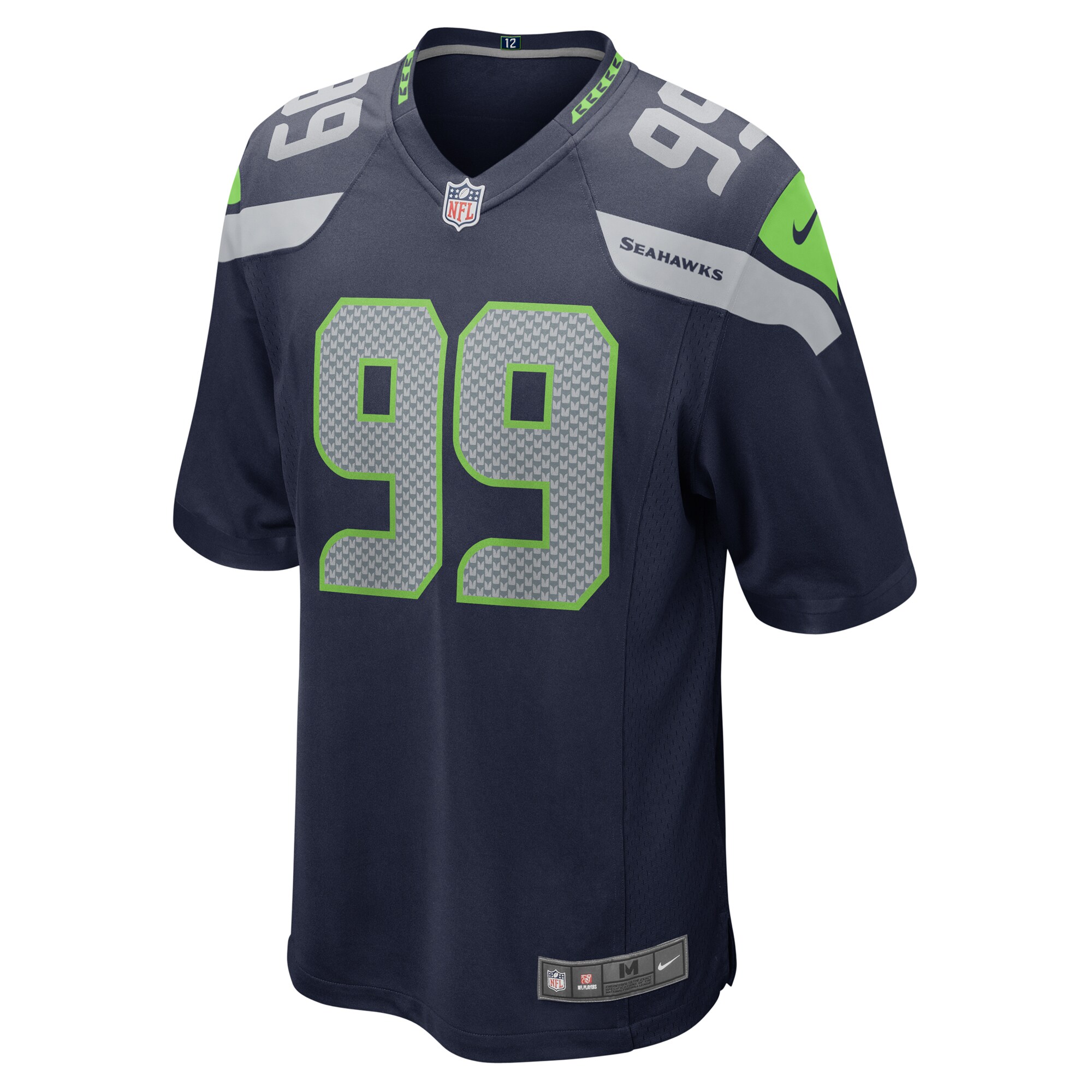 Seattle Seahawks Carl Davis Jr. College Navy Game NFL Jersey Men's