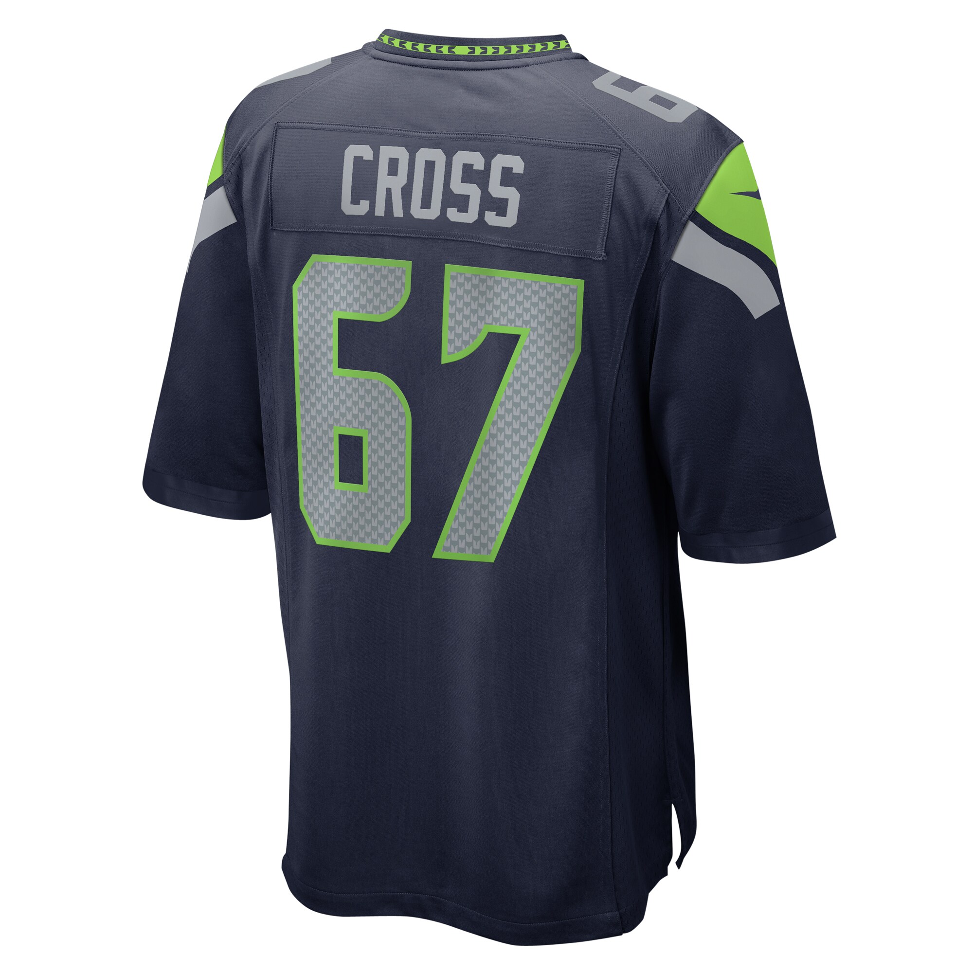 Seattle Seahawks Charles Cross College Navy Game NFL Jersey Men's