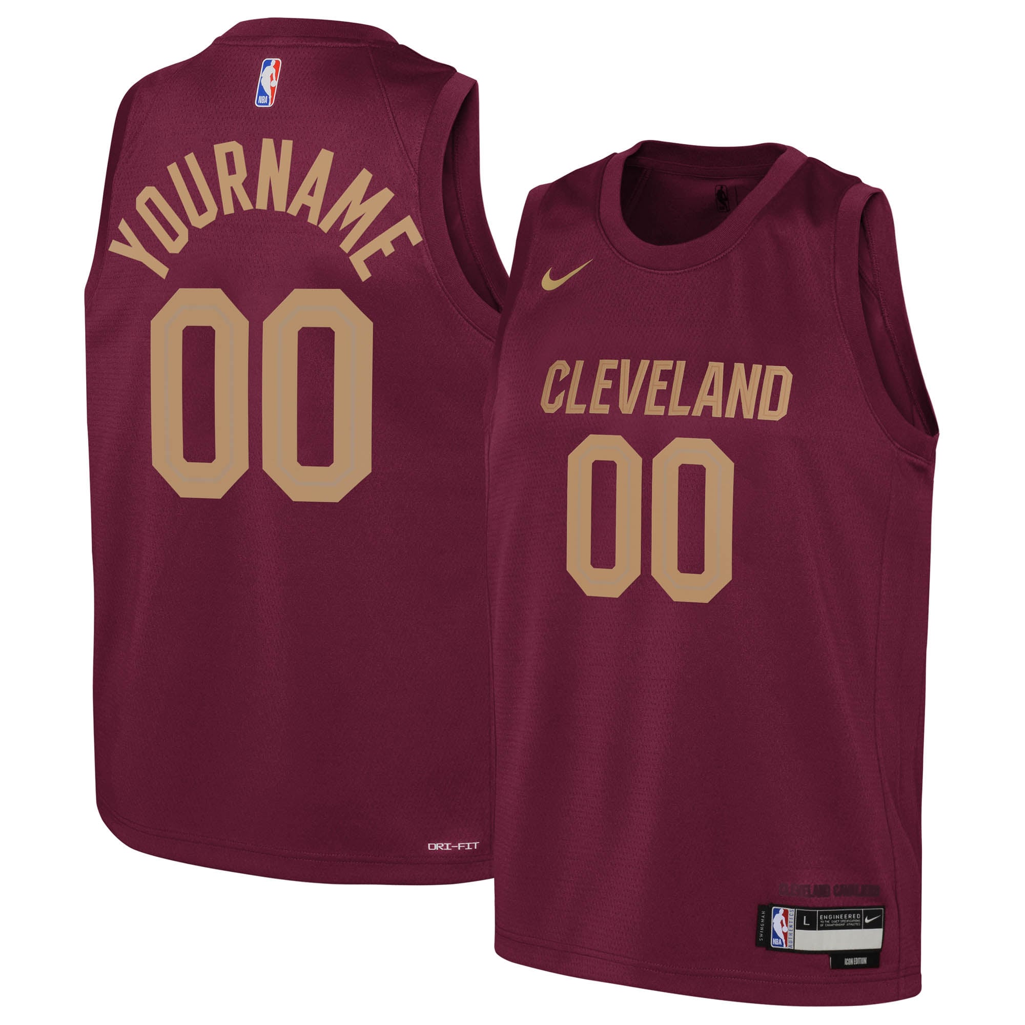 Cleveland Cavaliers Icon Swingman Custom NBA Jersey Youth